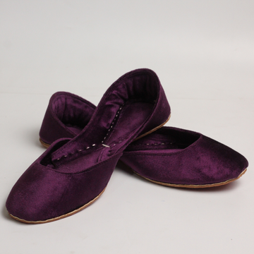 Purple Velvet Khussa – Handcrafted Elegance & Comfort For Women